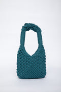 Lunakram Teal Blue Knitted Bag – Square