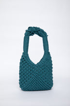 Lunakram Teal Blue Knitted Bag – Square