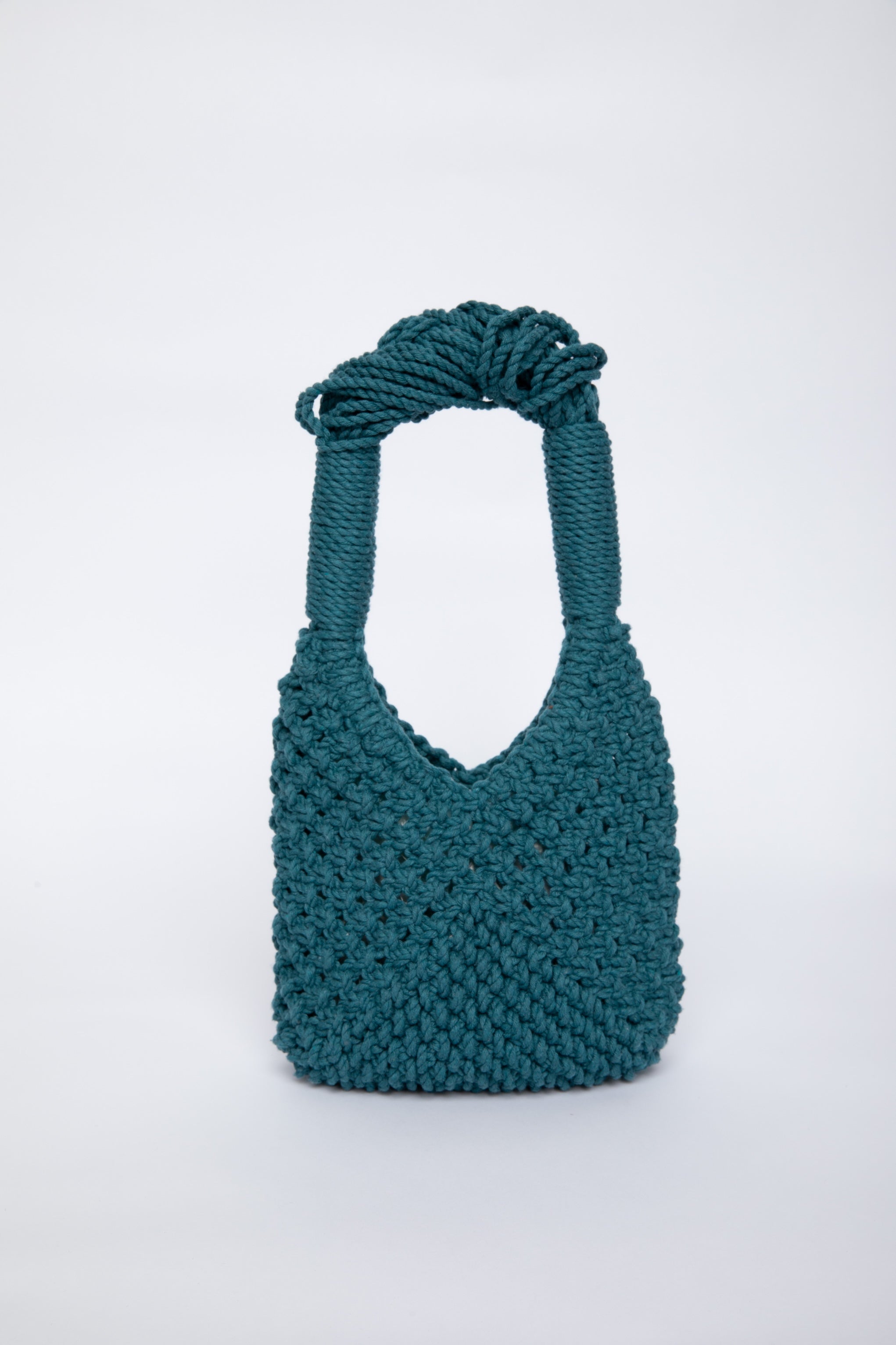 Lunakram Teal Blue Knitted Bag – Square