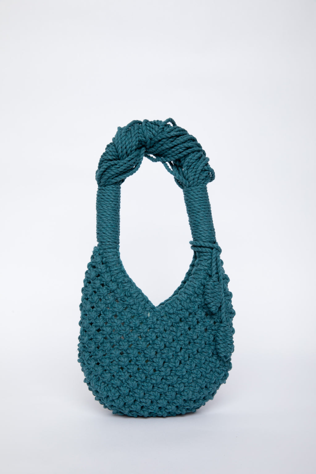 Lunakram Teal Blue Knitted Bag – Round S