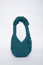 Lunakram Teal Blue Knitted Bag – Round S