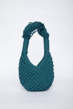 Lunakram Teal Blue Knitted Bag – Round S