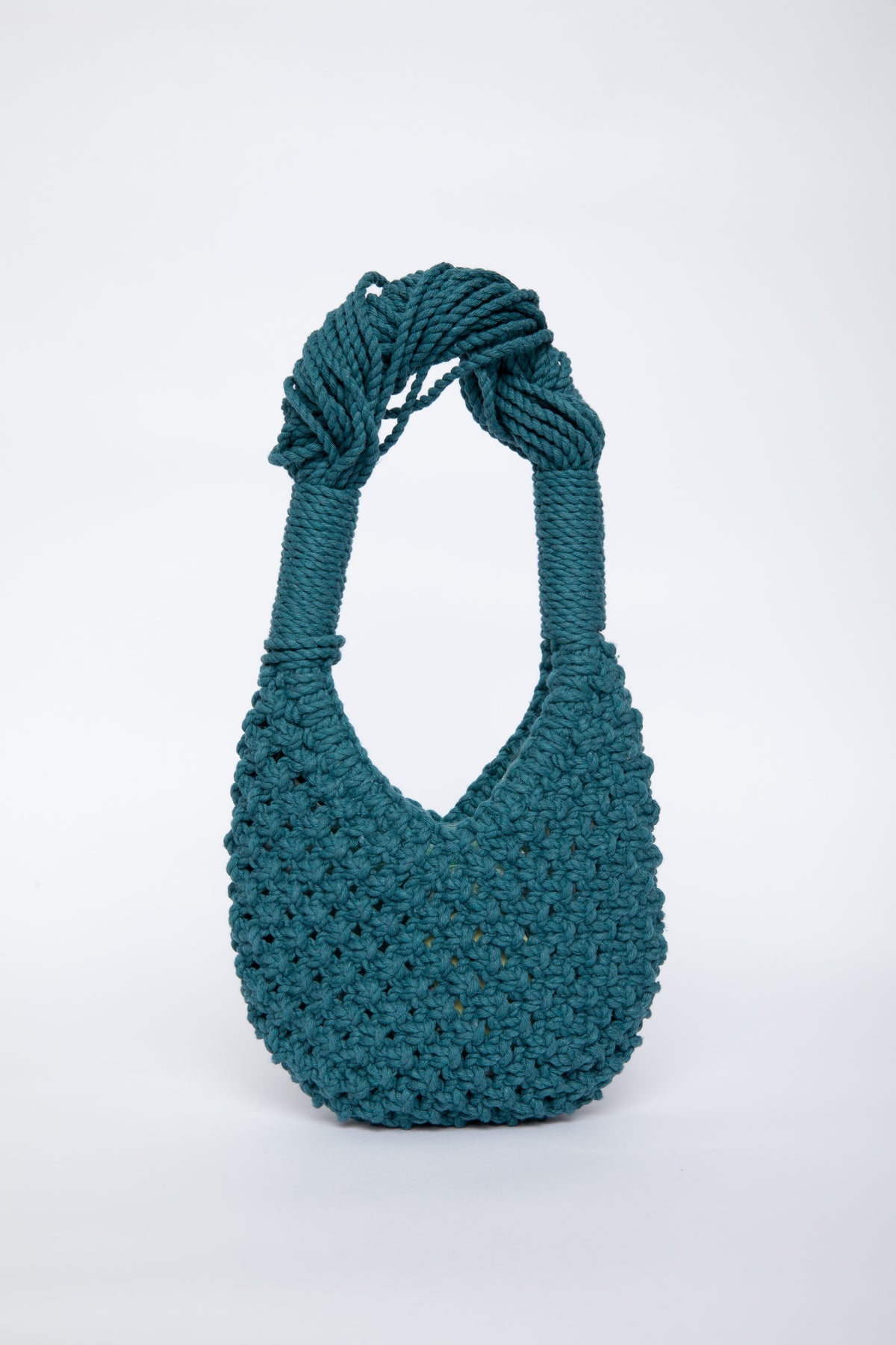 Lunakram Teal Blue Knitted Bag – Round S