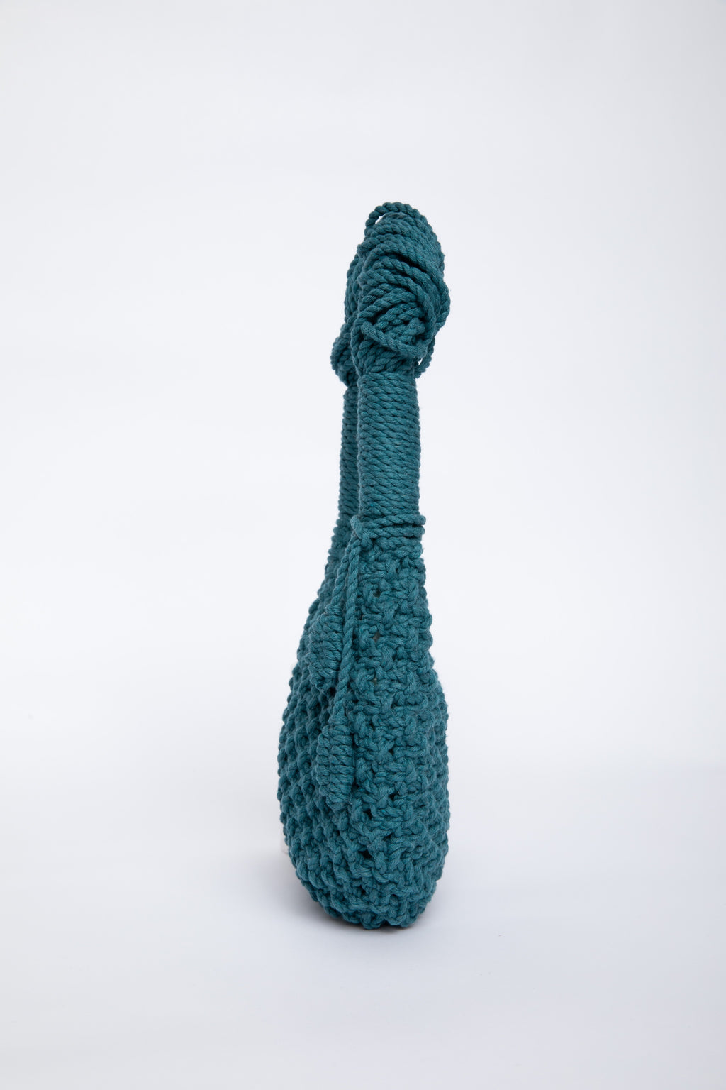 Lunakram Teal Blue Knitted Bag – Round S