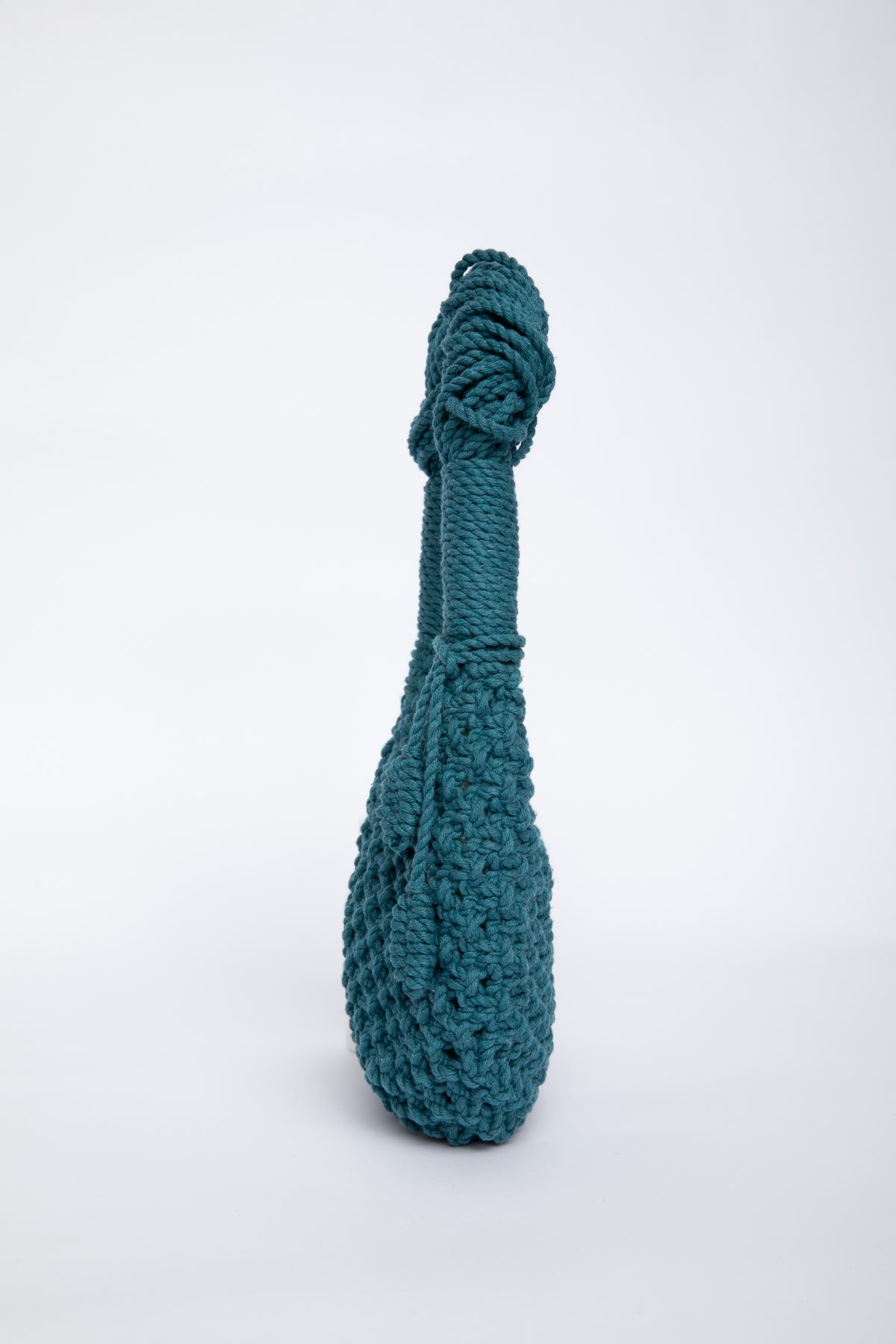 Lunakram Teal Blue Knitted Bag – Round S