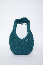 Lunakram Teal Blue Knitted Bag – Round M
