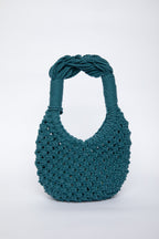 Lunakram Teal Blue Knitted Bag – Round M