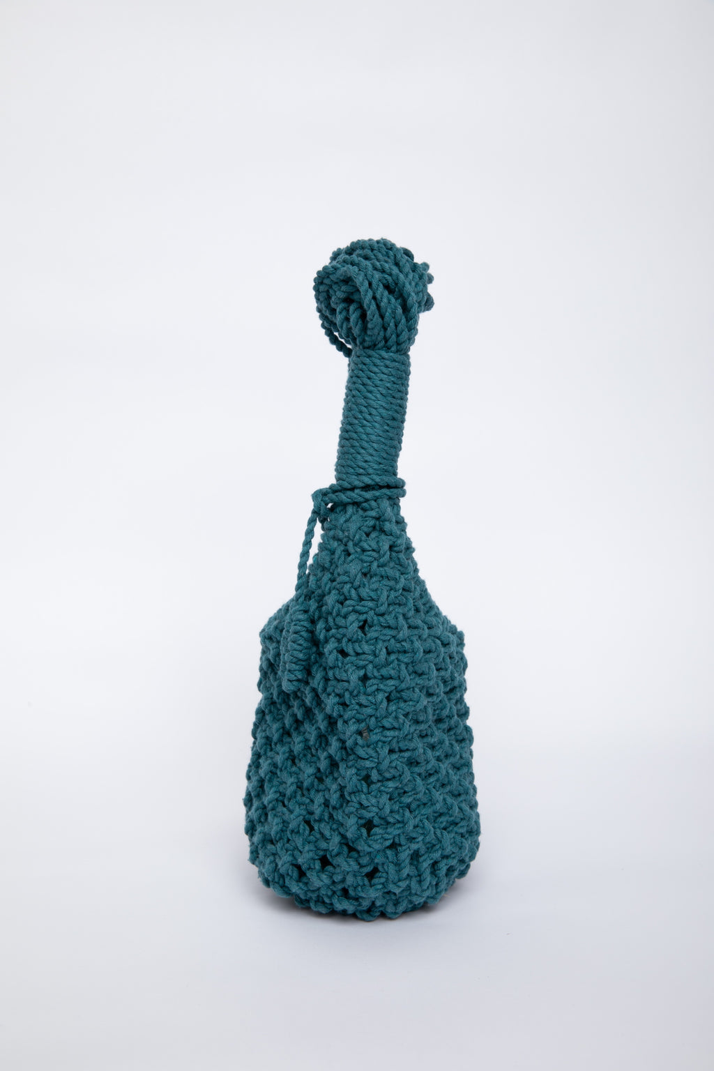 Lunakram Teal Blue Knitted Bag – Round M