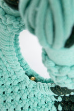 Lunakram Gold Forest & Mint Knitted Bag