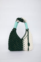 Lunakram Gold Forest & Cream Knitted Bag