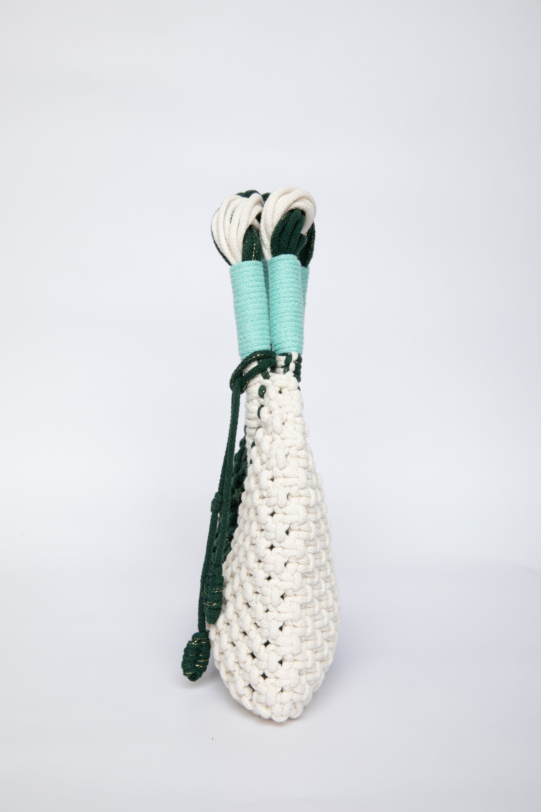 Lunakram Gold Forest & Cream Knitted Bag