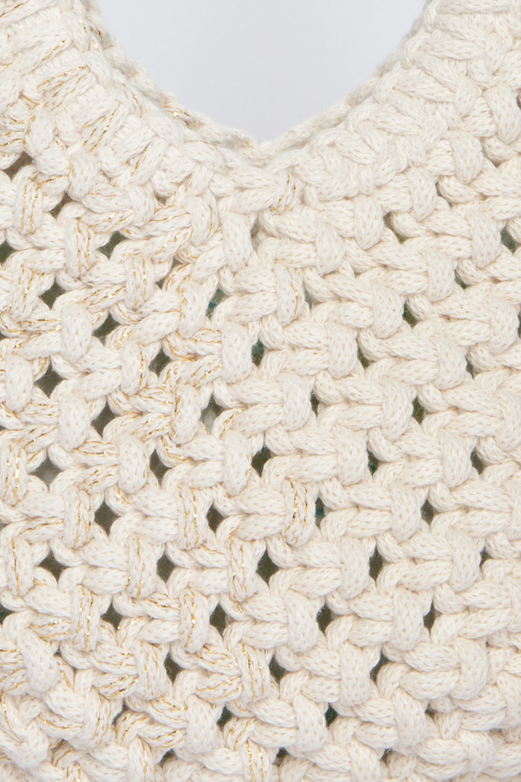 Lunakram Gold & Cream Knitted Bag
