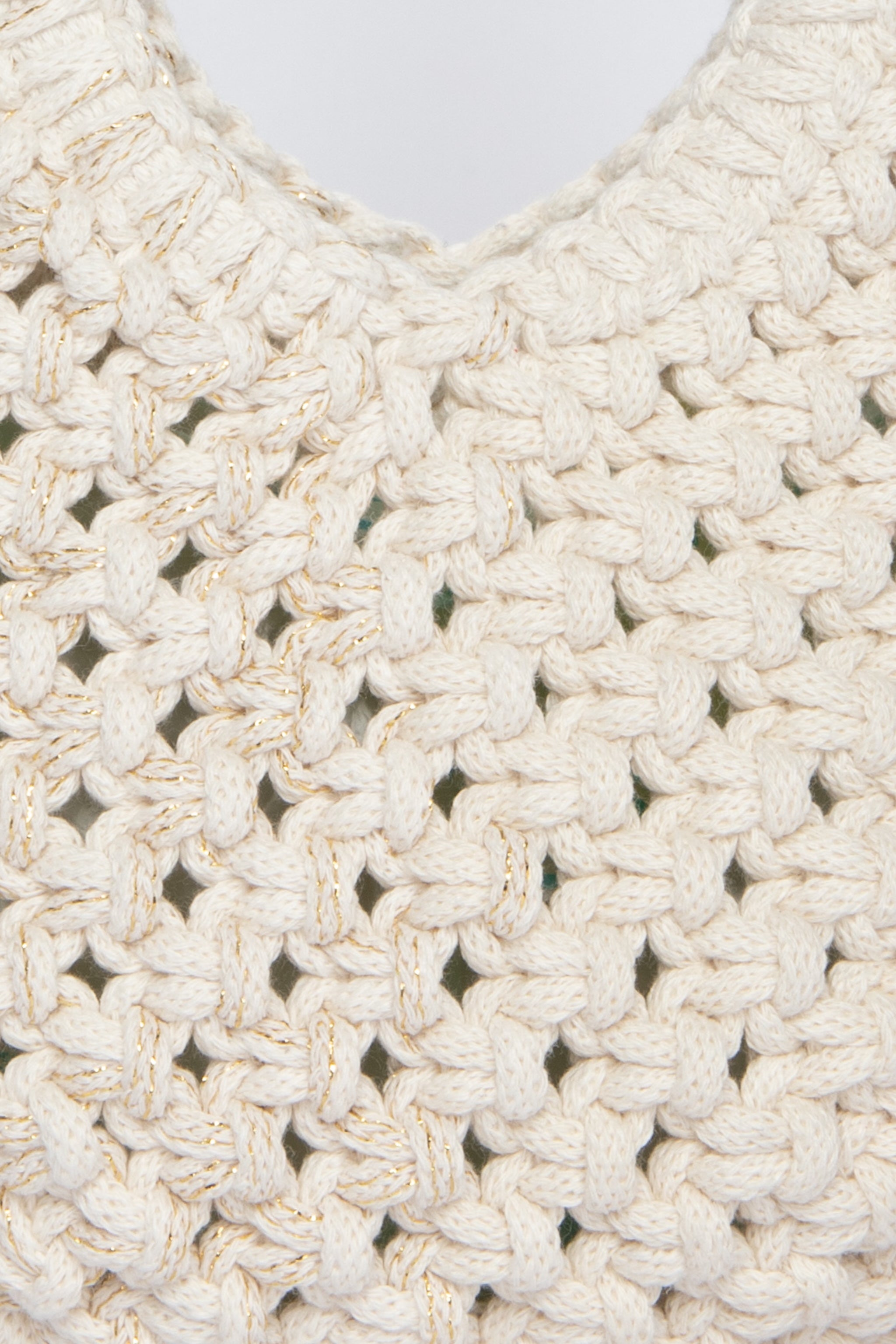 Lunakram Gold & Cream Knitted Bag
