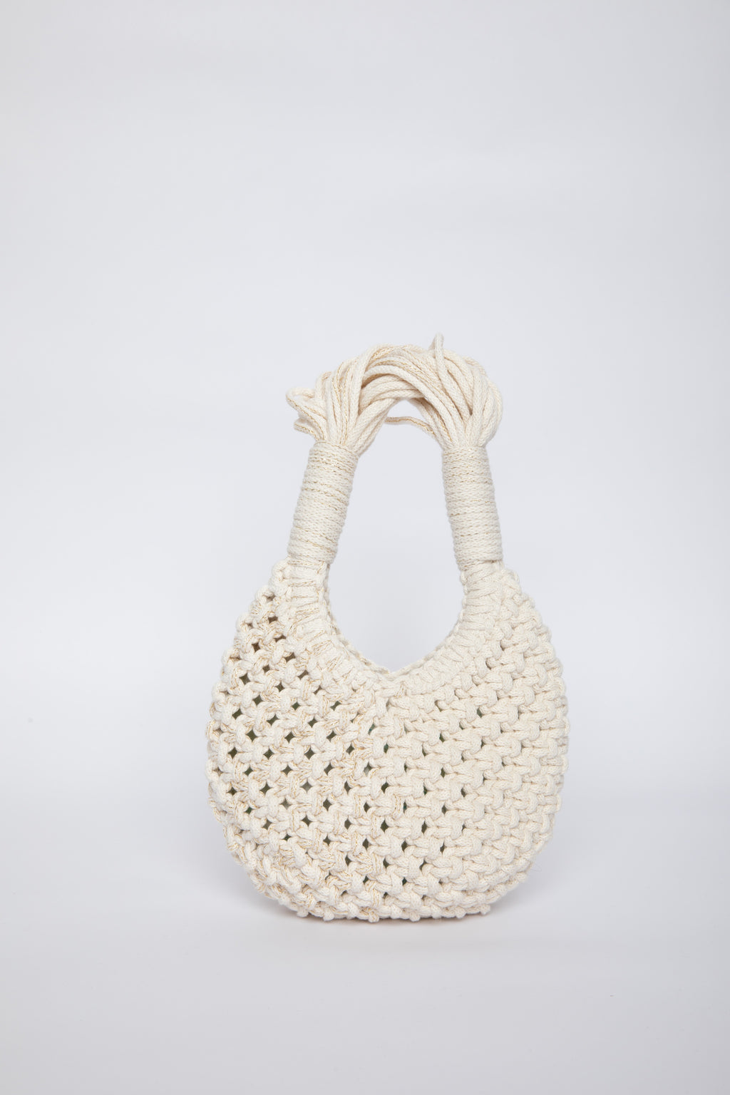 Lunakram Gold & Cream Knitted Bag