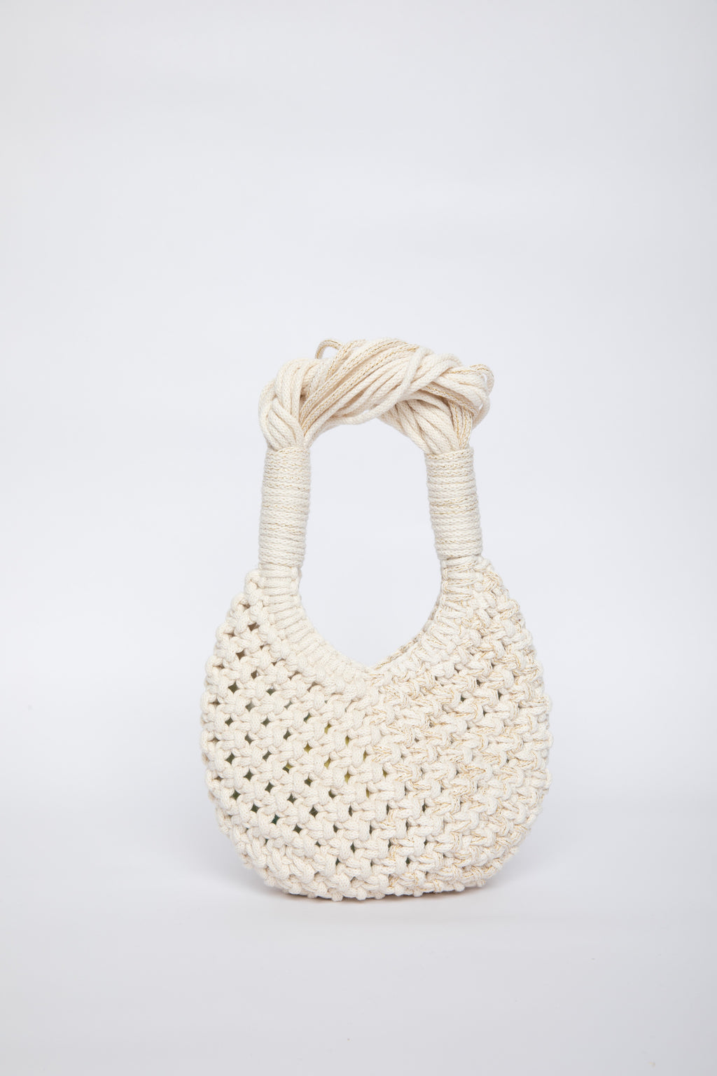 Lunakram Gold & Cream Knitted Bag