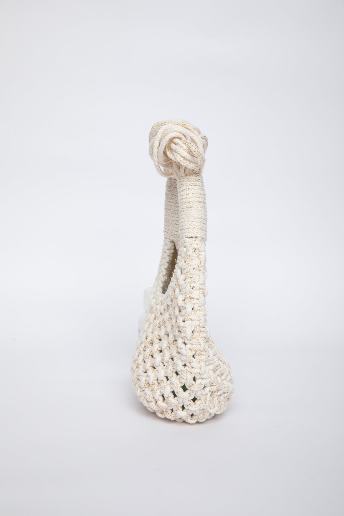Lunakram Gold & Cream Knitted Bag