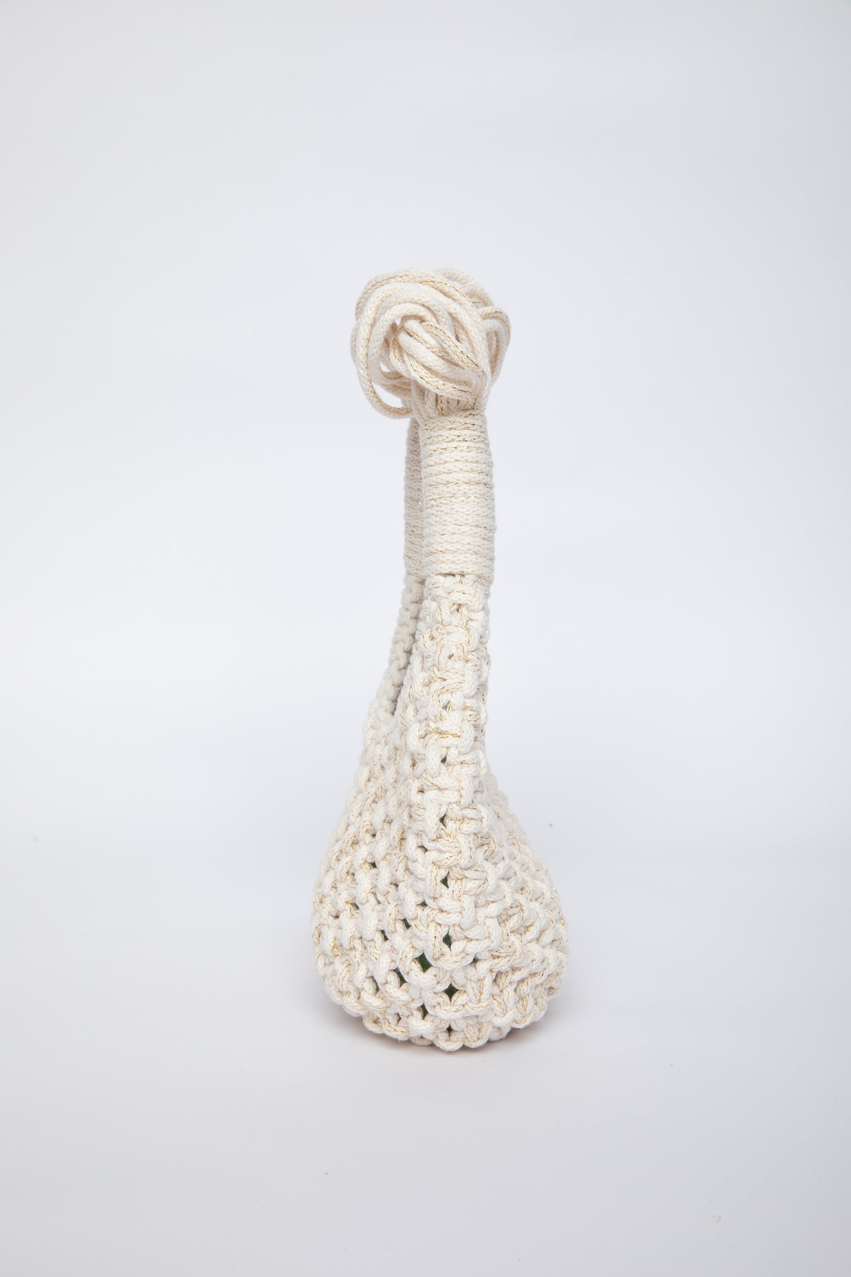 Lunakram Gold & Cream Knitted Bag