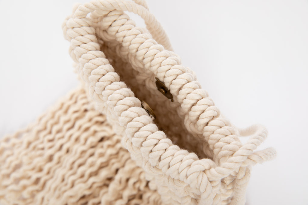 Lunakram Cream Knitted Bag