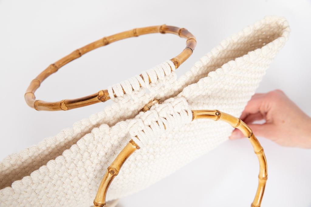 Lunakram Cream Knitted Bag