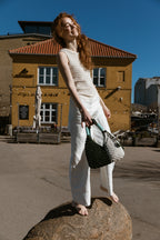 Lunakram Gold Forest & Mint Knitted Bag