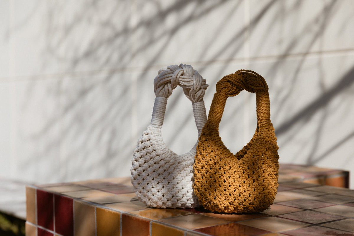 Lunakram Cream Knitted Bag